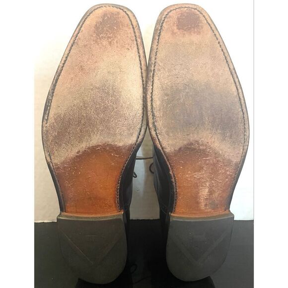 Allen Edmonds Evanston Men's BLACK Leather Shoes Lace-up Cap Toe Size 13B - Picture 12 of 12